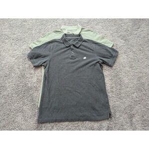 Lot of 2 Banana Republic Polo Shirt Mens Medium‎ Gray Green Outdoor
